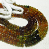 5x14 Inches - Micro Faceted AAA Petrol Tourmaline Rondell - -Micro Faceted Rondell -Rich Tourmaline - Size - 4 mm